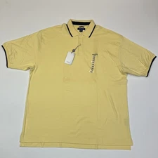 Nautica Men’s XL Golf Polo Shirt Yellow 100% Cotton NWT Short Sleeve Casual
