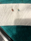 Vintage 585 Yellow  Gold 2 Color Large Stones  Earrings-.7g NO BACKS — photo 2