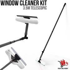 3.5M Telescopic Window Cleaner Conservatory Glass Wash Squeegee Cleaning Kit