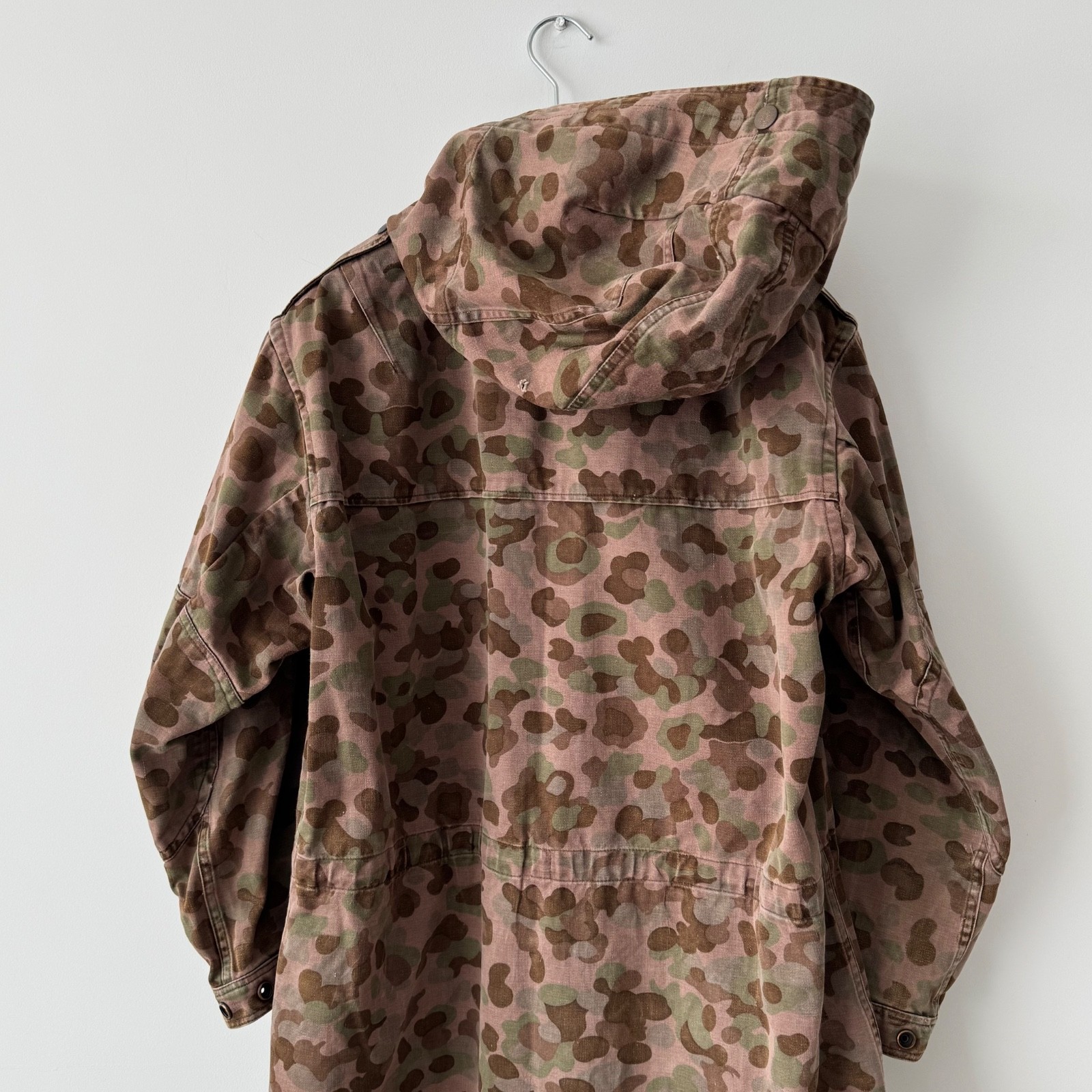 50s Vintage Military 1959 Dated Austrian Army ‘KAZ58’ Pea Dot Camo Parka Jacket