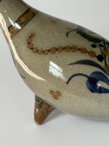 Figura Paloma Pájaro Cerámica Tonala De Colección - Arte Popular Mexicano Pintado a Mano - Imagen 10 de 14