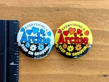 Archie Comics 1970 EVERYTHING'S ARCHIE KEEP ON GROOVIN’ Pinback botones