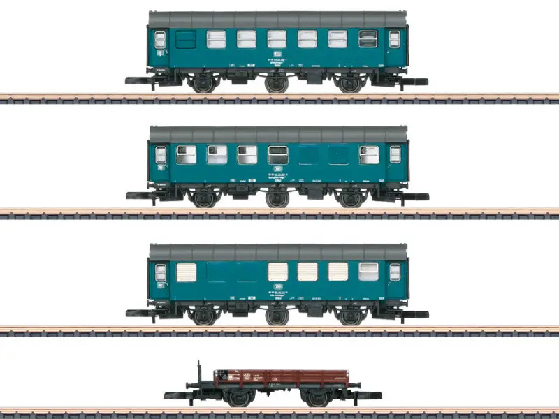 Wagons pour train de travaux DB Marklin à l'échelle Z avec châssis en métal