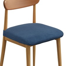 4 Set Chair Covers for Dining Chairs Chair Seat Slipcovers Navy Blue