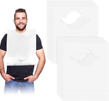 Disposable Adult Bibs 50  Pack 13 18in Waterproof with Crumb Catcher