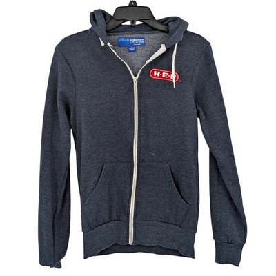 H-E-B Employee Hoodie   Threads Signature Zip-Up Sweatshirt, Navy Blue (XS)