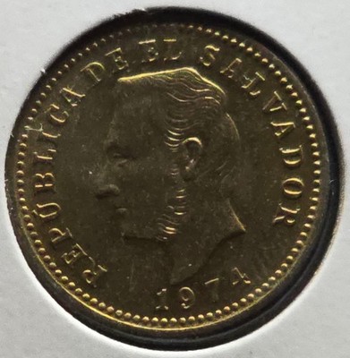 1974 El Salvador 3 Centavos Coin Republica De El Salvador Central America