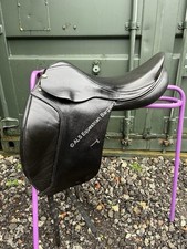 18” Harry Dabbs Jaguar Black Dressage Saddle - Medium Wide