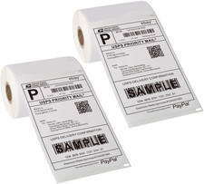  2 Rolls, 440 Labels 4  X 6  Postage Thermal Shipping Labels 4X6 Thermal Labels