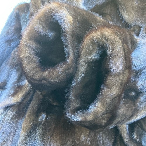 Vintage Mink fur Long Coat fits Women's size L - Picture 10 of 13