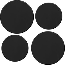 Electric Stove Burner Covers, Set of 4, Black, 10" x 0.5" x 10" (length x width