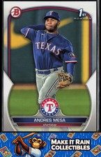 Andres Mesa 1st 2023 Bowman Prospects #BP-44 Texas Rangers