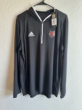 NWT Arkansas State Red Wolves ADIDAS Black Light Performance Hoodie Mens Large