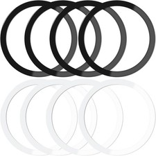 8 Pack Metal Rings Sticker Ultra-Thin 0.5mm NO Magnet Compatible for Magsafe S