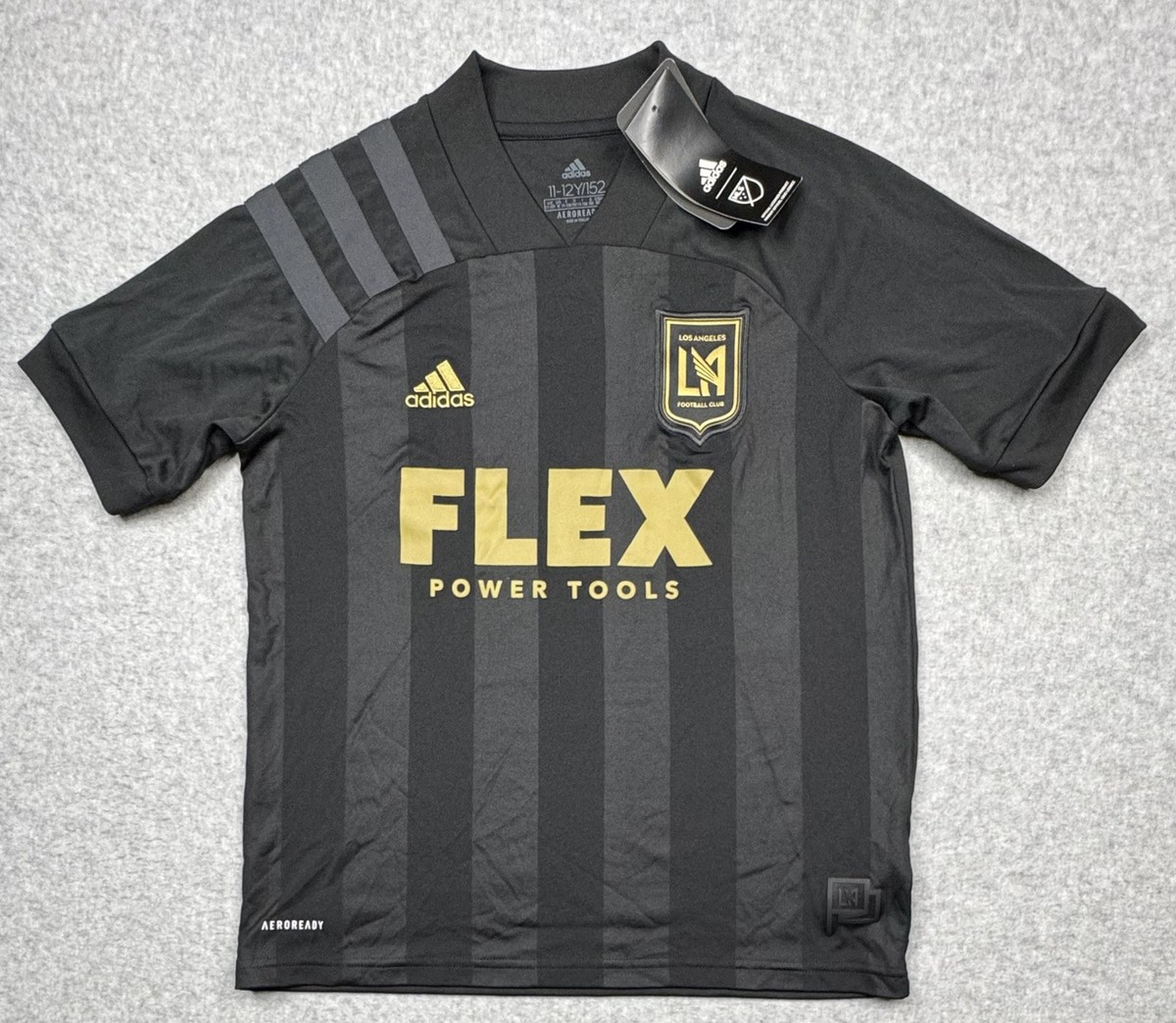 LA Football Club LAFC Aeroready YOUTH Soccer Jersey Black Size M