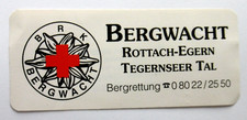 Werbe-Aufkleber Bergwacht Rottach-Egern Tegernseer Tal Bergrettung Bayern 80er
