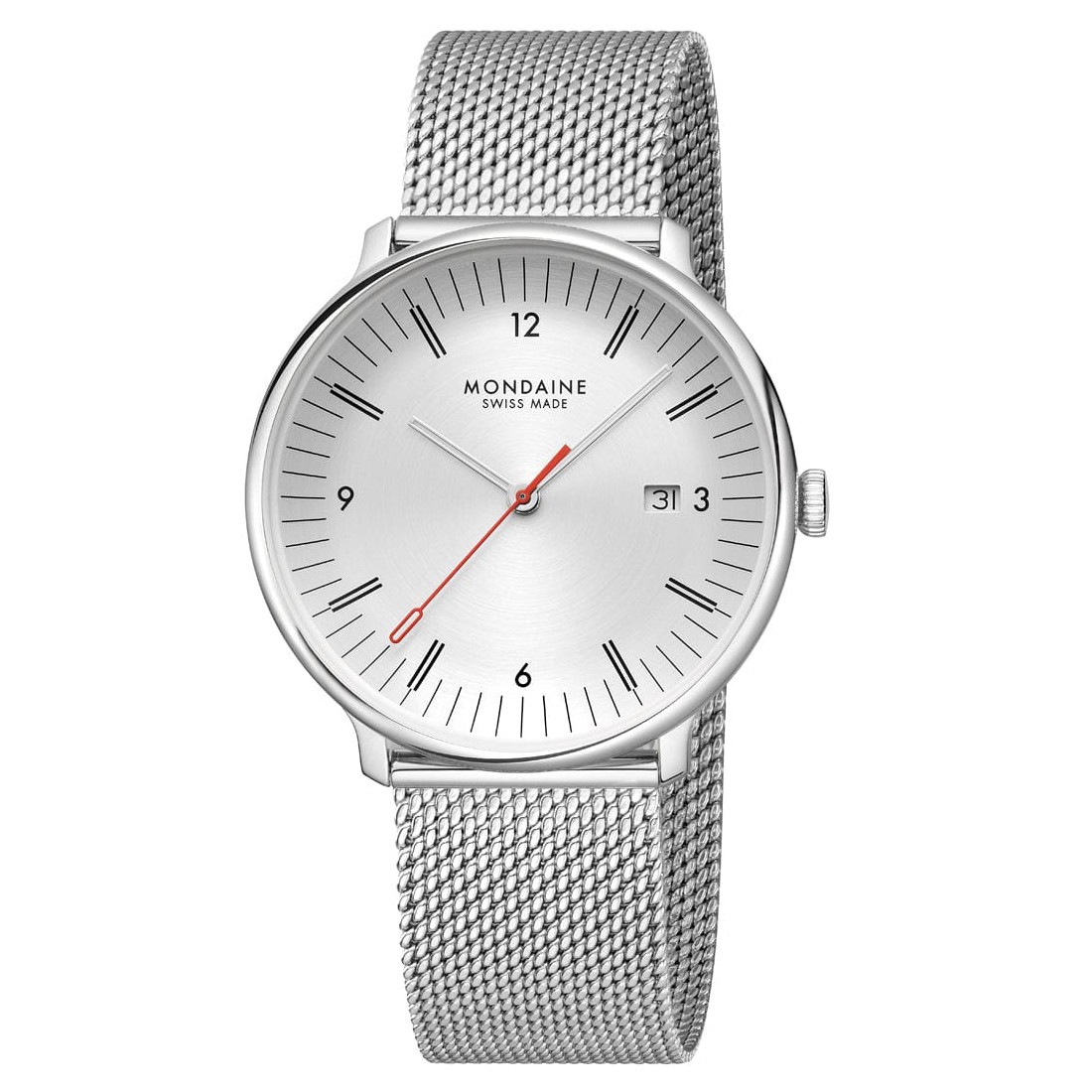Mondaine Watch MLE.41210.SM Double Sapphire Glass, Milanese, 41Mm