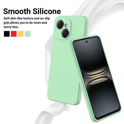 For Tecno Spark 40C 4G, Luxury Soft Liquid Silicone Skin Touch Feel Case Cover