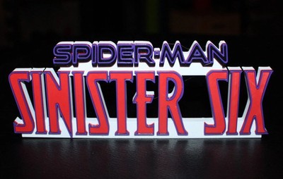 Sinister Six 3D printed Logo Sign Wall Desk Shelf Art