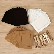 Hanging Picture Frames 30pcs Kraft Paper 4x6 Photos - Lightweight Vertical
