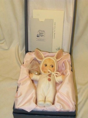 Plüschtier R John Wright 2002 Kewpie Bunny 6 Zoll mit Box & Zertifikat