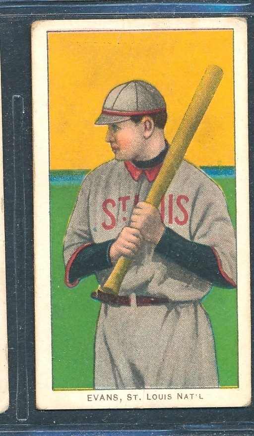 T206 Piedmont 350: STEVE EVANS St. Louis Cardinals ~ GOOD to VG wrinkles