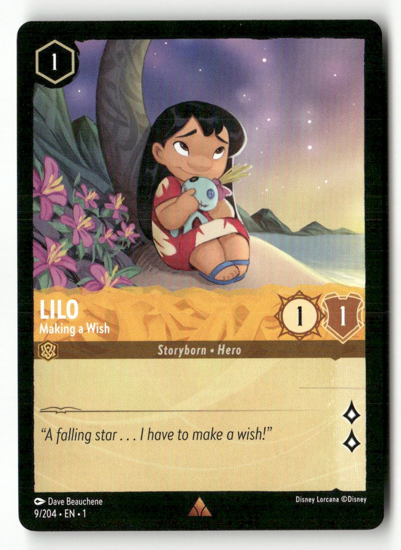 Lilo - Making a Wish 9/204 Rare The First Chapter Lorcana Near Mint