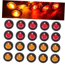 3/4" Round LED Side Marker Clearance Lights Front Rear Marker Red/Amber