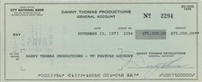 Danny Thomas- Signed Bank Check