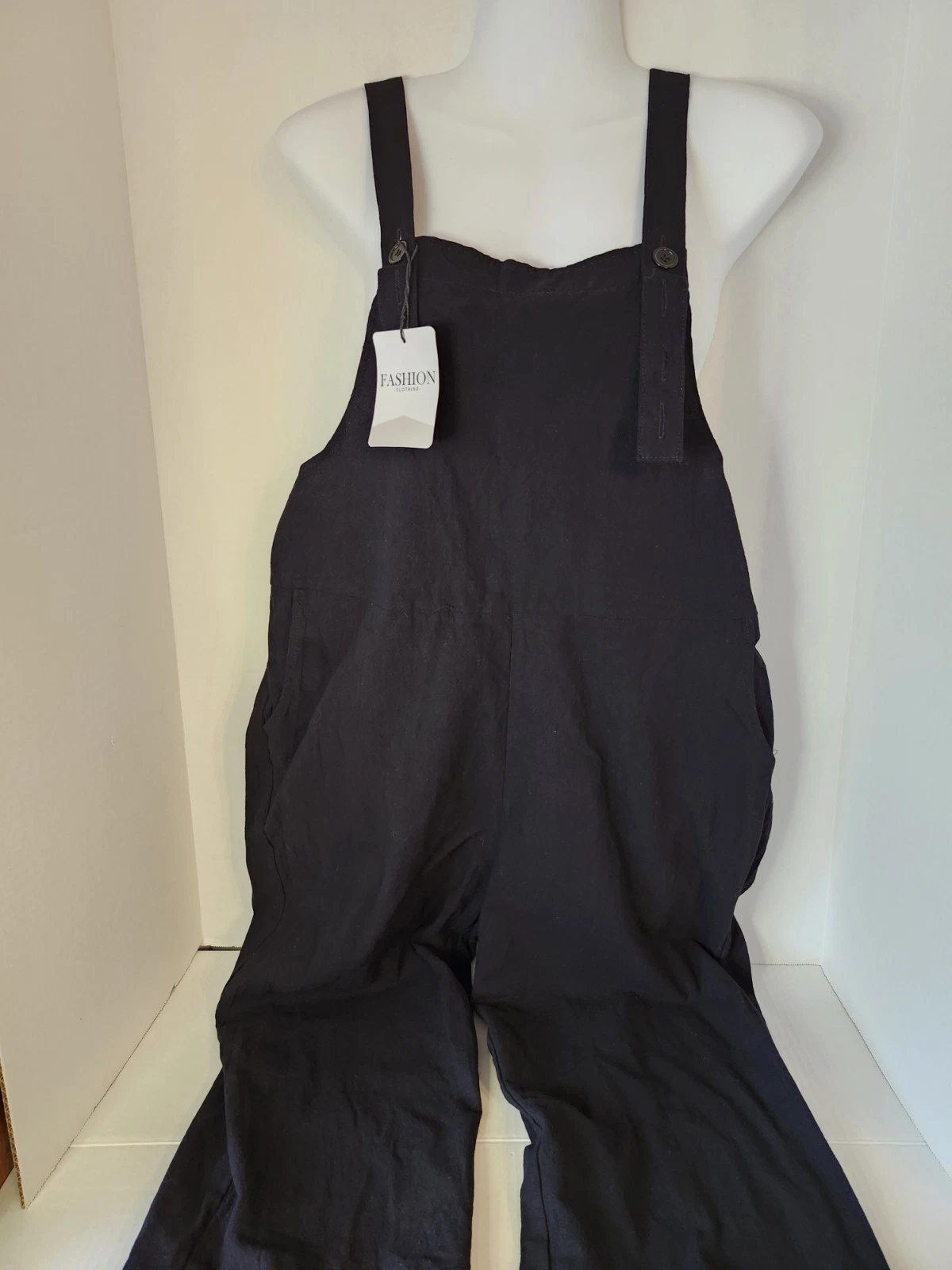 Overalls Women's Size Small Black Jumper With Pockets