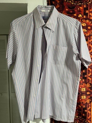 Vintage LonRis Striped Short Sleeve Button-Up Shirt   Made in Taiwan   Men s L