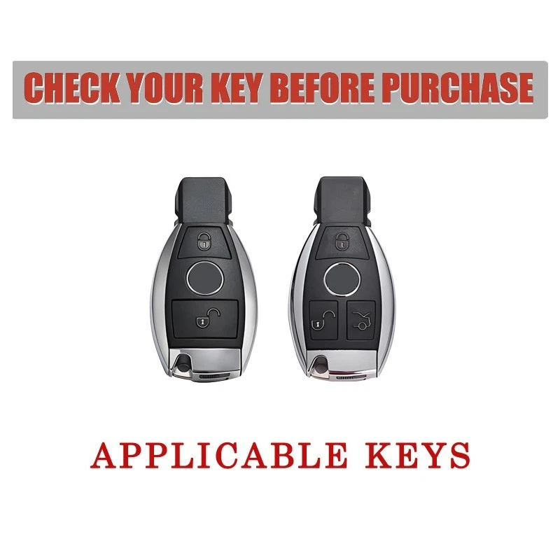 Metal Car Key Fob Case Cover For Mercedes-Benz AMG GLC GLK CLS GLA CLA A C E S G - Image 2 of 4