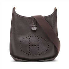 HERMES ◻︎H stamp Evelyn made in 2004 Shoulder Bag Havana Brown  WS15716