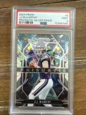 2024 PANINI PRIZM PRIZMATIC SILVER PRIZM #8 JJ MCCARTHY ROOKIE RC PSA 9