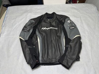 Joe Rocket Hayabusa Leather Motorcycle Jacket Black/Gray size 44