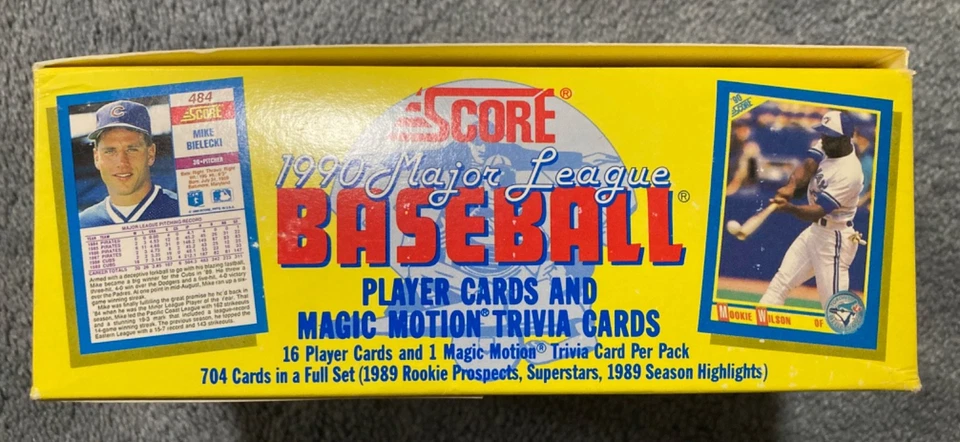 Caja de cera de béisbol Score 1990 sin abrir 36 paquetes Bo Jackson Thomas RC Foto 4 de 4
