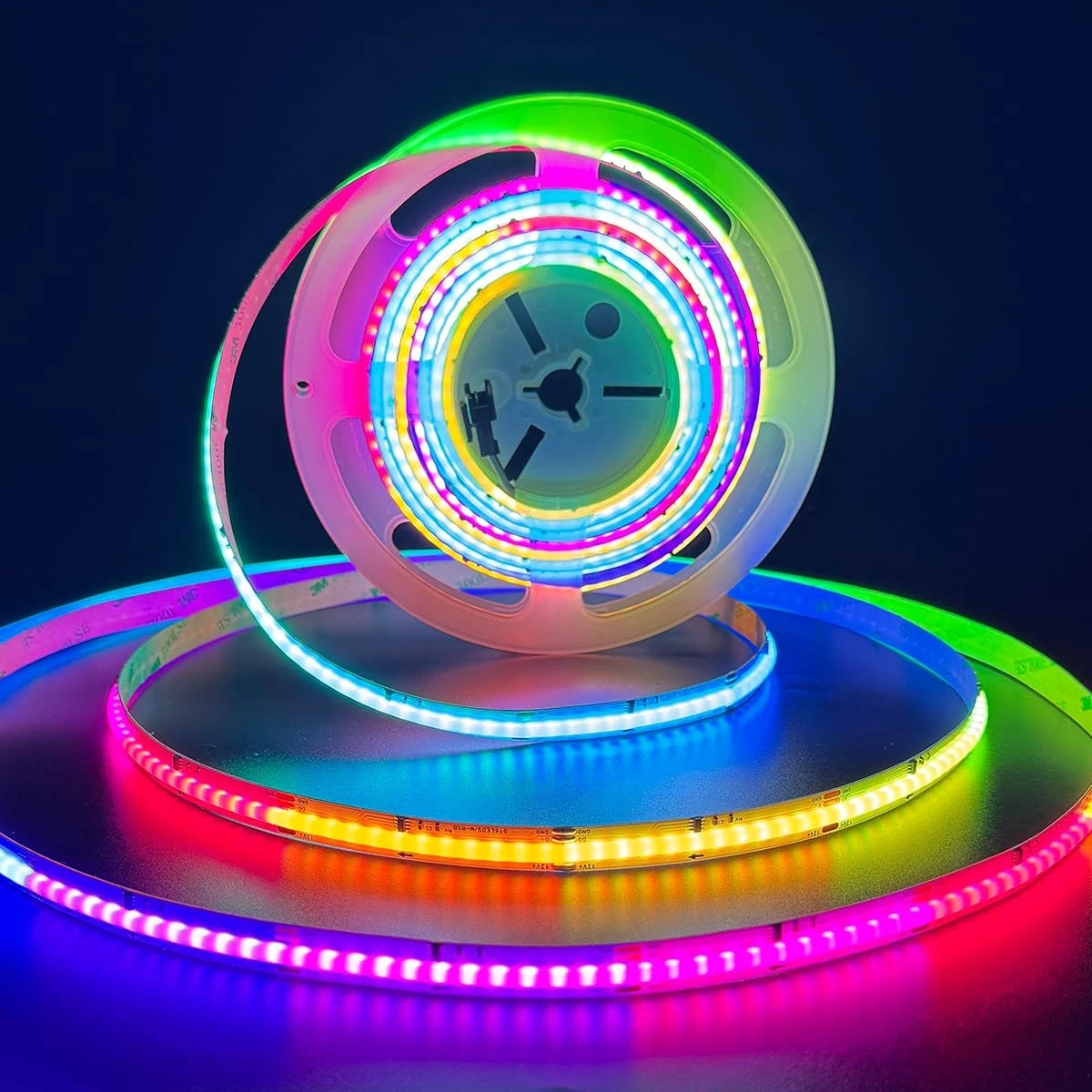 RGB COB LED Strip Light,FCOB WS2811 12V Programmable Flexible High Density Un...