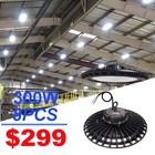 2/8PC 300W UFO Led High Bay Light Commercial Industrial Warehouse Gym Shop Light