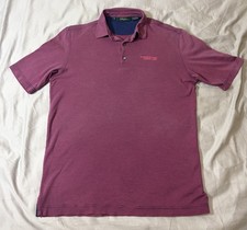 Bobby Jones Polo Shirt Men s Medium Purple Pink Striped Firestone Country Club
