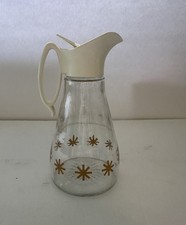 VTG 1960s Log Cabin Maple Syrup Glass Carafe/Dispenser