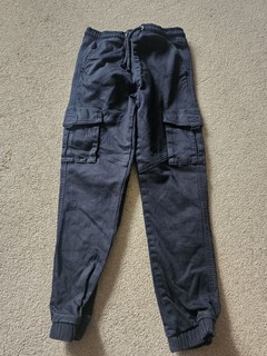 Pair Of Boys 9 Years TU Black Cargo Trousers