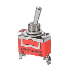 15 Amp 250 Volt Toggle Switch ETEN1021 SPST 2 Position 2 Pin Rocker 12MM