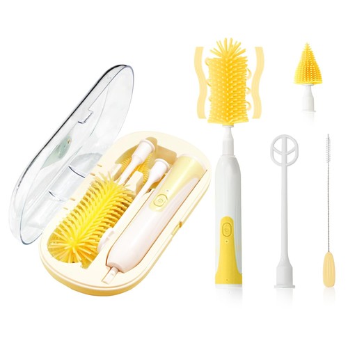 Electric Bottle Brush,Electric Baby Bottle Brush Set with Silicone Bottle/Pac...