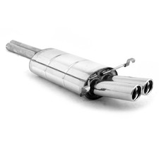 FOX Edelstahl Endschalldämpfer V2A Audi A8 D2 3.7 inkl. Quattro 2x76mm