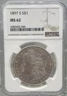 1897-S Morgan Silver Dollar – NGC MS62 – Bright Frosty Luster