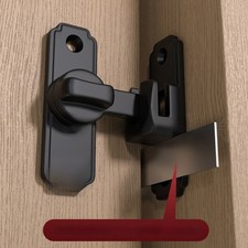 Door Lock Latch for Sliding Doors Aluminum Construction No Drill Mounting