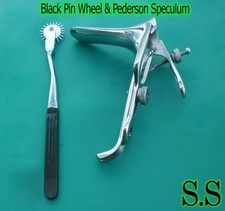 Pederson Vaginal Speculum Medium & Black Colour Pin wheel Gynecology Instrument