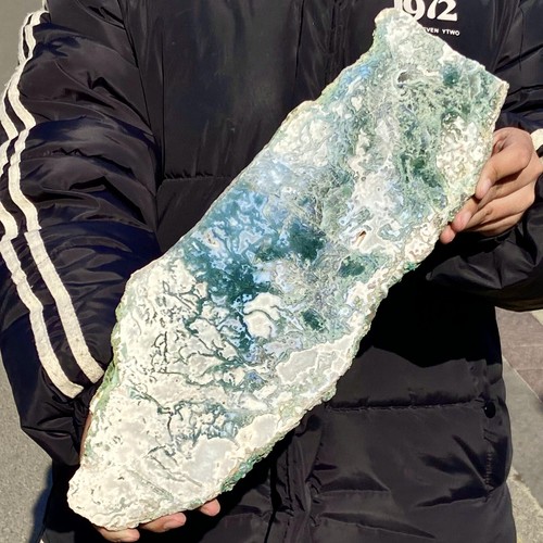 3.37LB Natural Green Water Grass Green Agate Sheet Quartz Crystal Sample - 第 2/12 張圖片