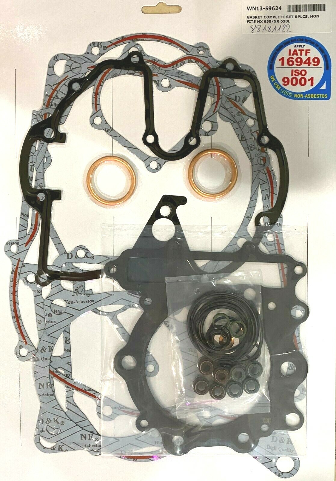 Pochette de joints HONDA NX 650 Dominator kit complet joint moteur moto 88181122