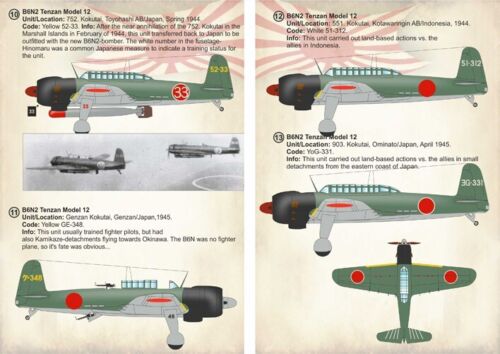 Calcomanía de tobogán acuático para avión 1:72 Nakajima B6N Tenzan Jill impresión escala 72-212 - Imagen 8 de 24